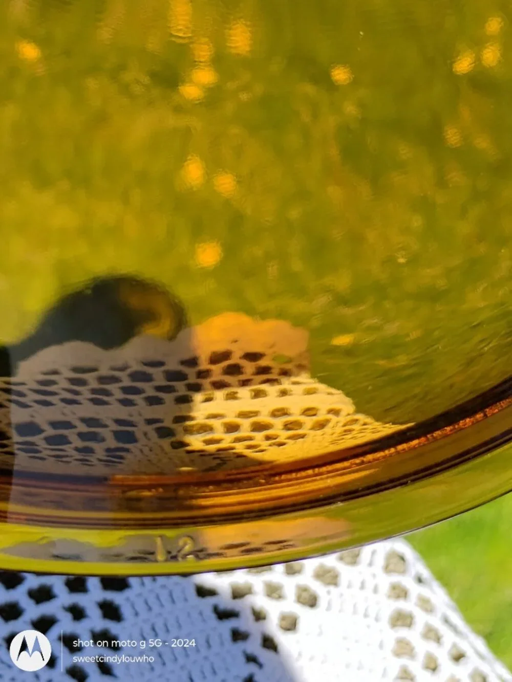 glass casserole dish LID only Anchor Hocking Fire-King Harvest amber vintage